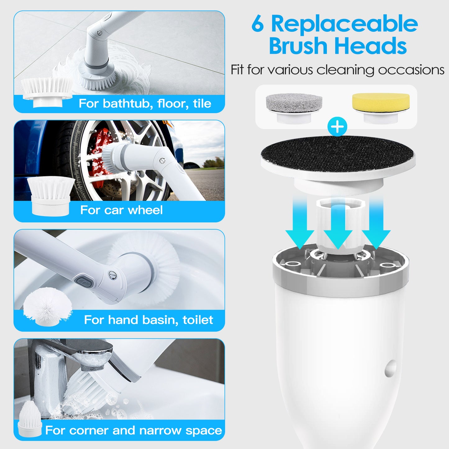 Rechargeable Electric Spin Scrubber