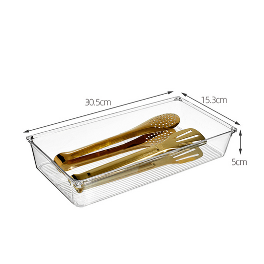 8pc Clear Drawer Organiser Set