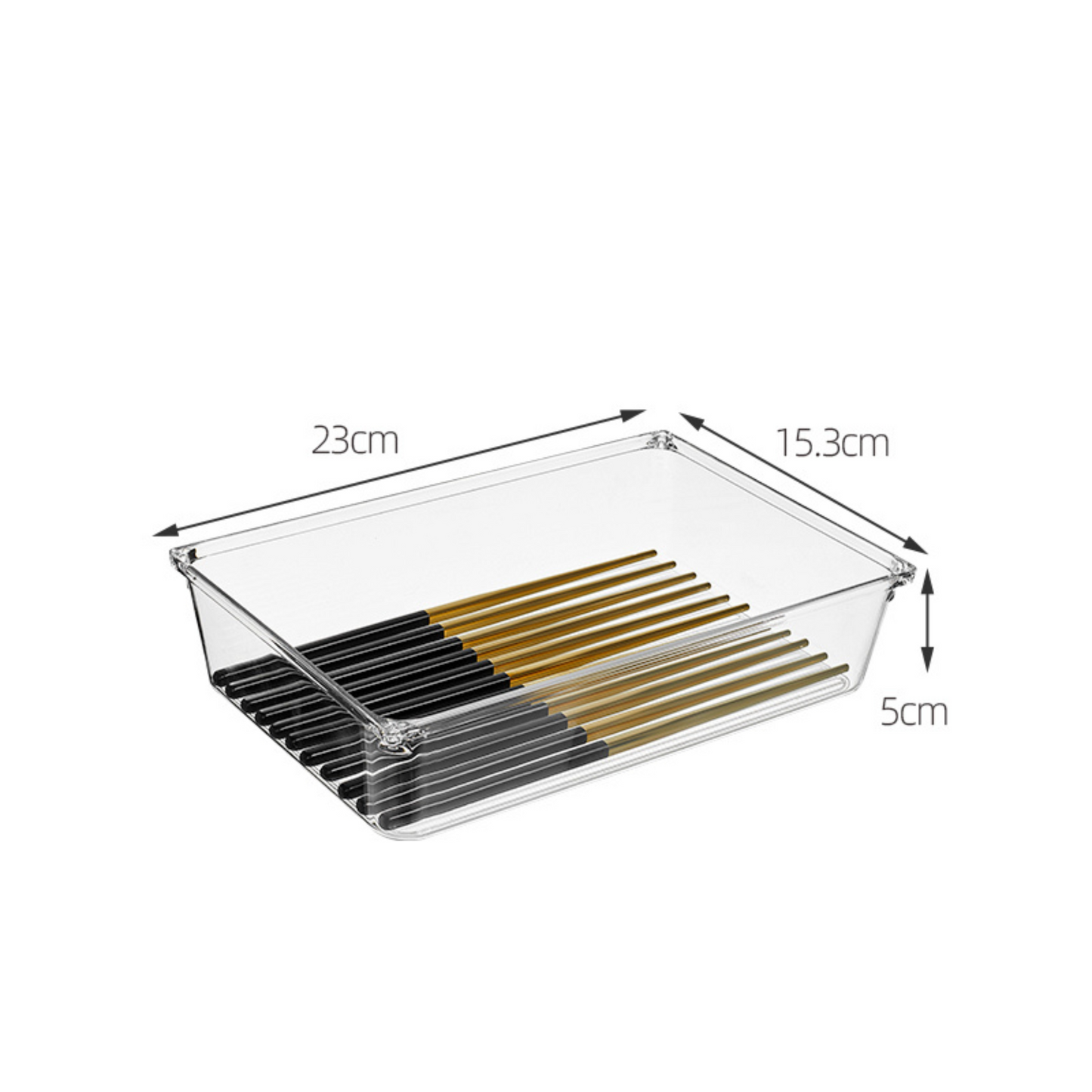 8pc Clear Drawer Organiser Set